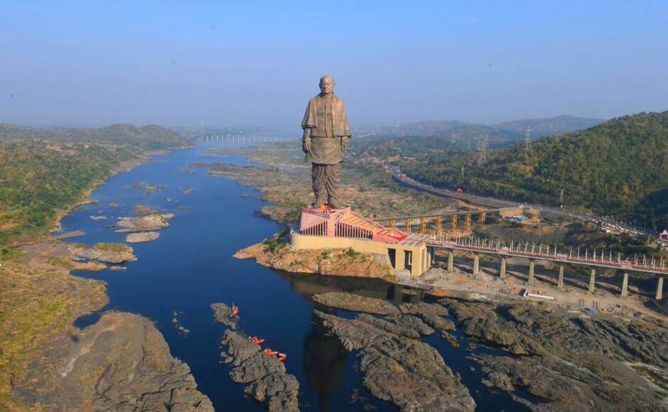 Prime Minister Narendra Modi on Wednesday inaugurated an imposing 182-metre statue of Sardar Vallabhbhai Patel and said the world's tallest monument will serve as a reminder about his courage to thwart conspiracy to disintegrate India. PTI Prime Minister Narendra Modi on Wednesday inaugurated an imposing 182-metre statue of Sardar Vallabhbhai Patel and said the world's tallest monument will serve as a reminder about his courage to thwart conspiracy to disintegrate India. PTI